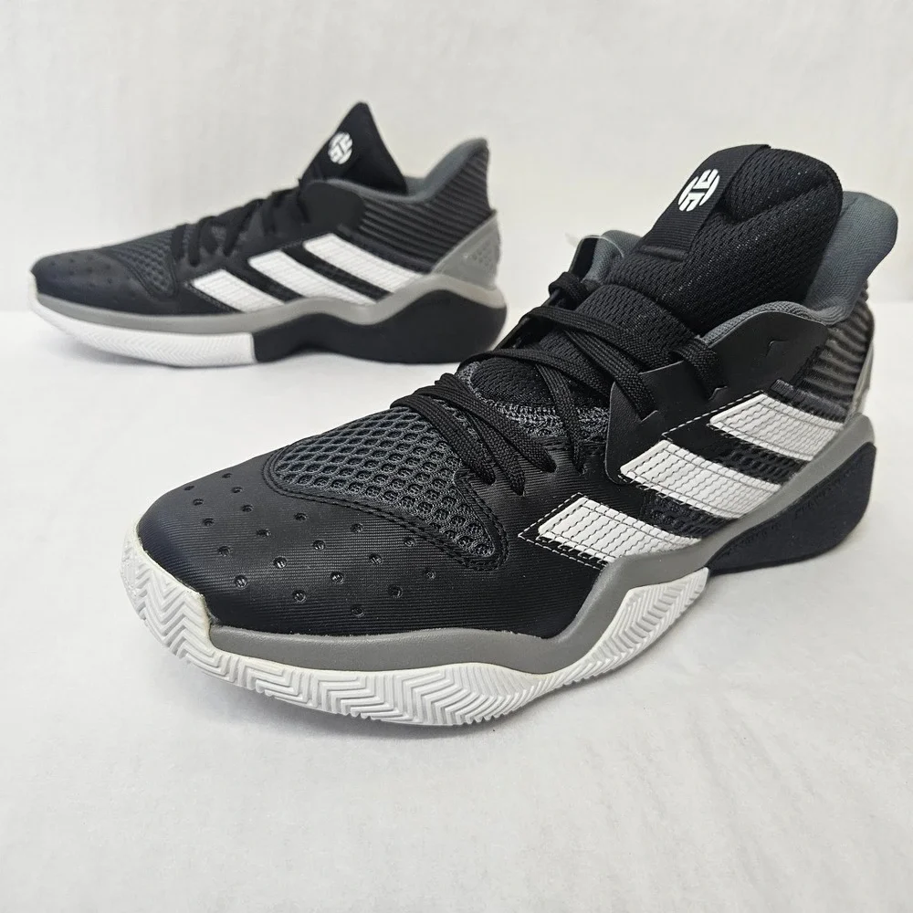Adidas Harden Stepback Basketball Shoes EF9893 Core Black Grey Mens Size 8